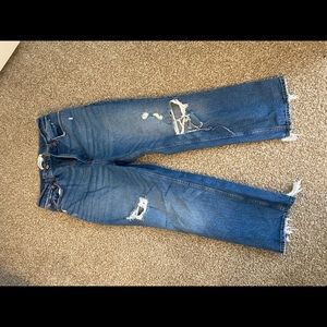 Abercrombie ankle straight ulta high rise